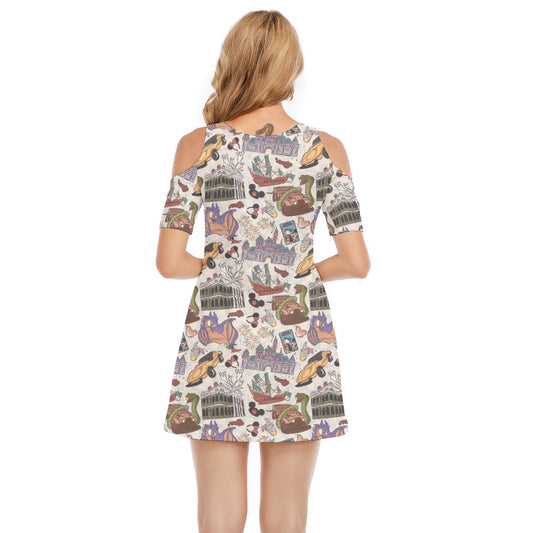 West Coast DLR - Women's Cold Shoulder Cotton Dress