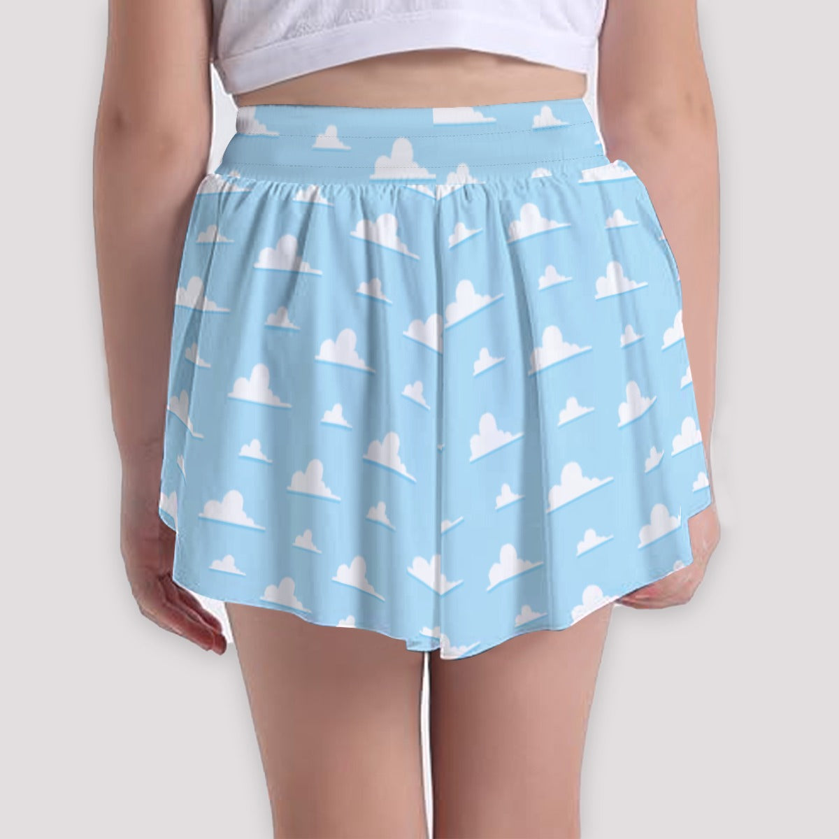 Andy’s Room Clouds - Girls’ Flowy Pocket Shorts