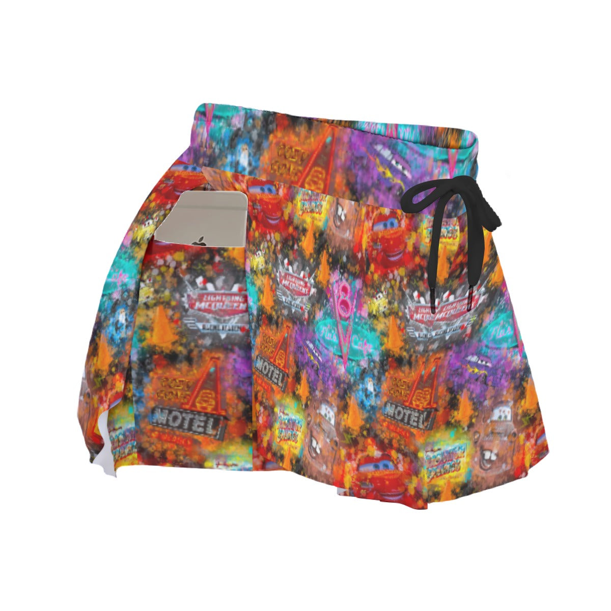 Watercolor Racing Adventure - Women's Flowy Pocket Shorts