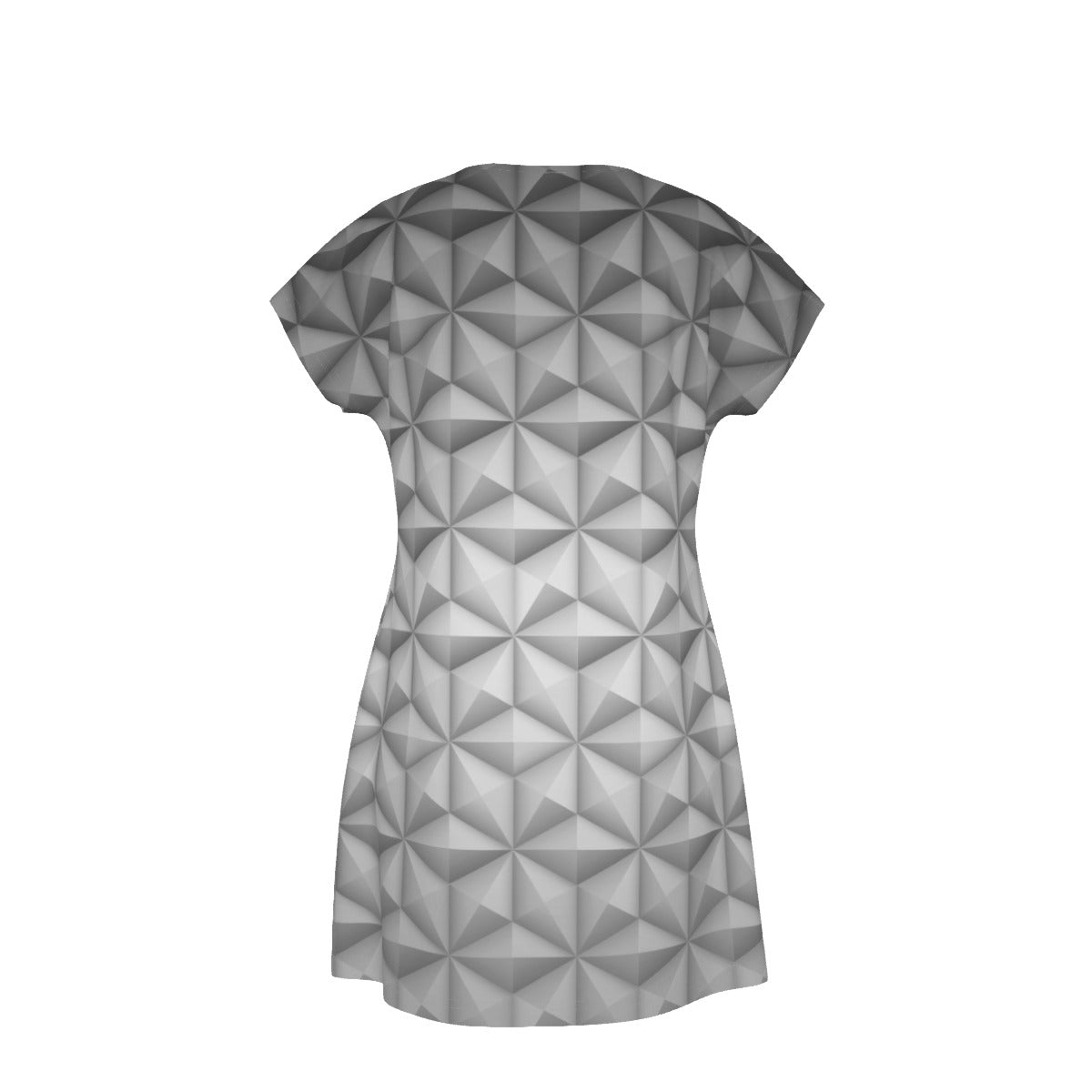 Geometric Silver Sphere - Women's T-Shirt Dress