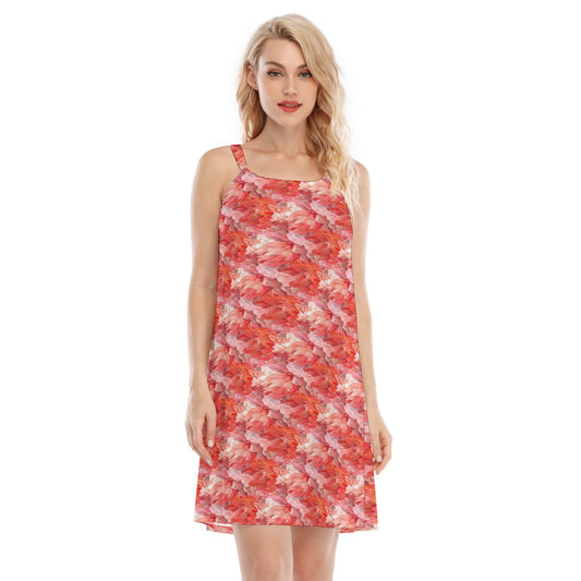 Animal Print - Flamingo - Women’s Adjustable Sundress