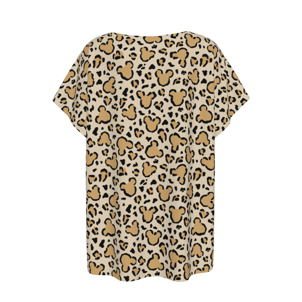 Mouse Ears Animal Print - Women’s Relaxed Fit Scoop Tee