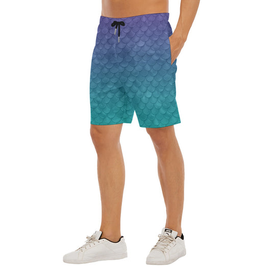 Dreamy Mermaid Scales - Men’s Pocket Beach Shorts