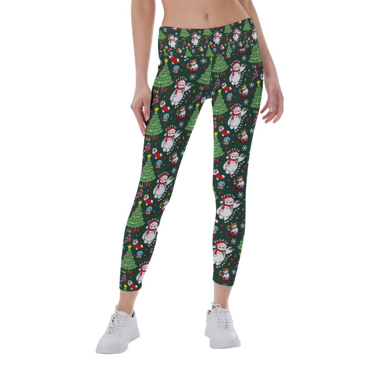 Robot Christmas Cheer - Women's Yoga Leggings