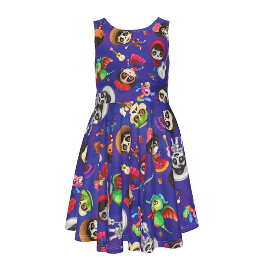 Poco Loco Día de Muertos - Kid's Sleeveless Skater Dress