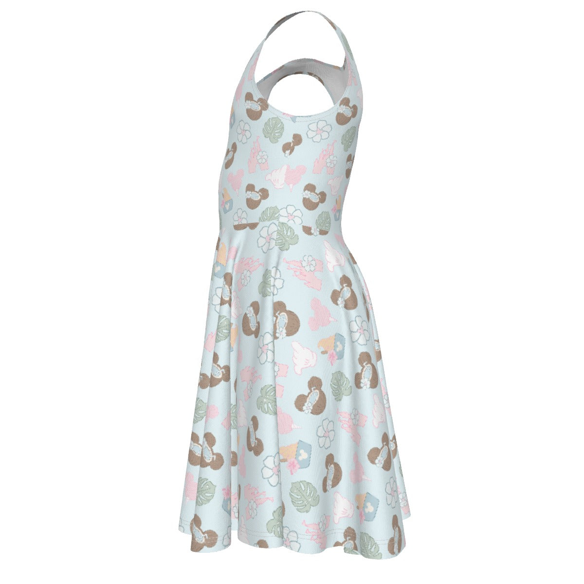 Pastel Island Treats - Kid's Sleeveless Skater Dress