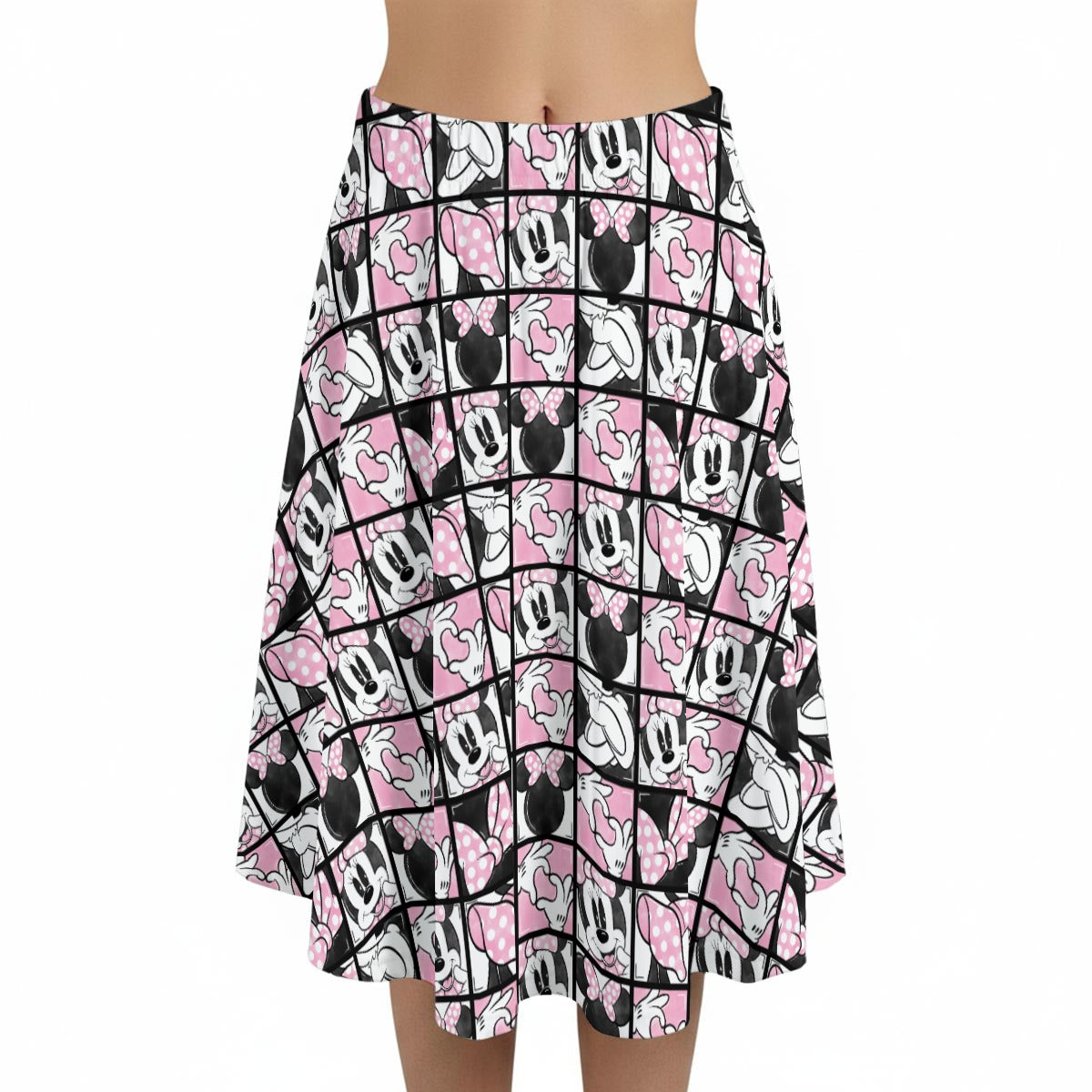 Mouse Bow Block Party - Women’s Pocket Midi Skirt