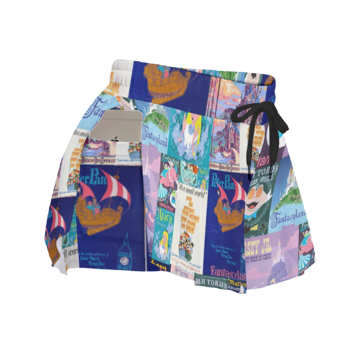 Vintage Fantasy Ride Posters - Women's Flowy Pocket Shorts