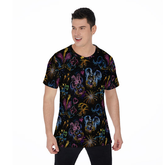Mouse Friends’ Love in the Sky - Men's Short Sleeve T-Shirt