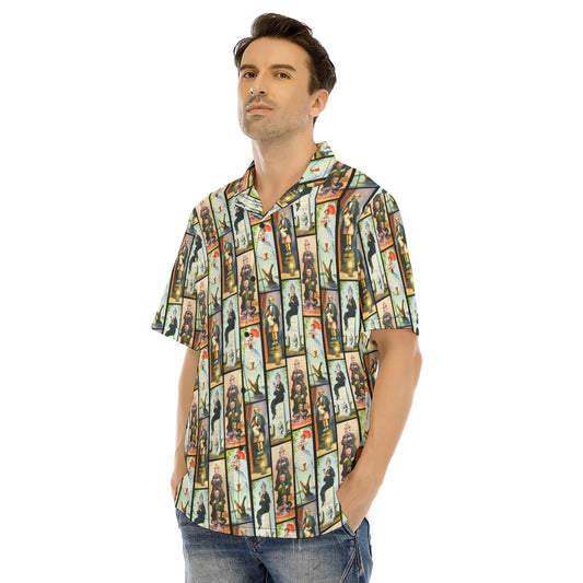 Stretch Room Portraits - Men's Hawaiian Button Up Shirt