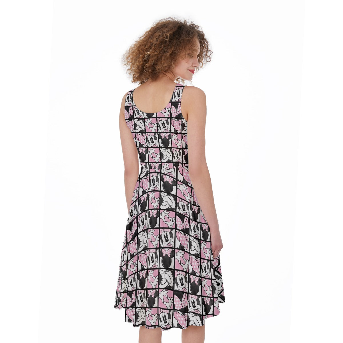 Mouse Bow Block Party - Pocket Midi Skater Dress
