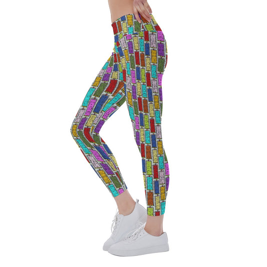 Sketchy Scare Doors - Women's Yoga Leggings