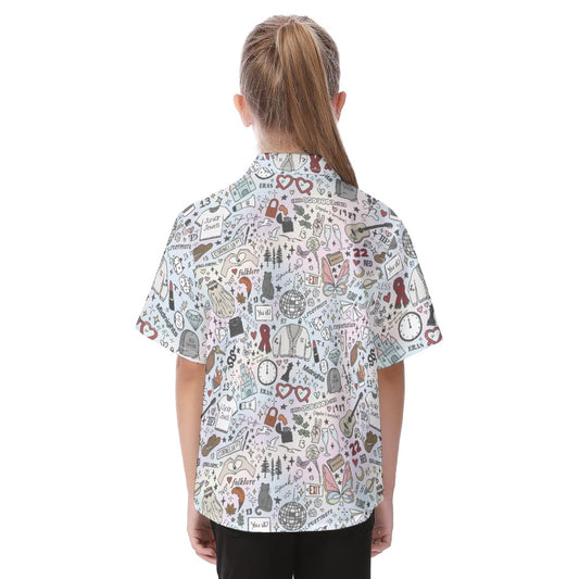 Every Era Collage - Kid's Hawaiian Button Up Shirt