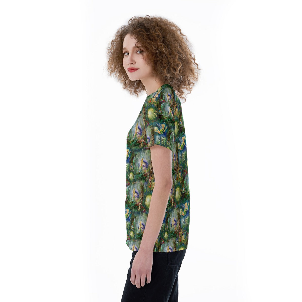 Pixie Fairy in Hollow - Women's Short Sleeve V-Neck T-Shirt