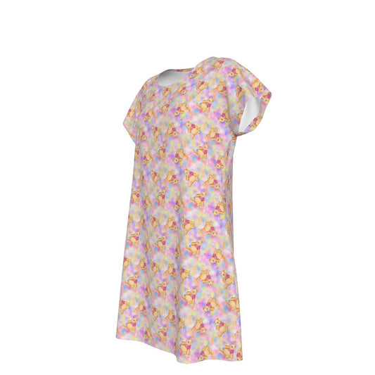 Watercolor Honey Bear - Women's T-Shirt Dress