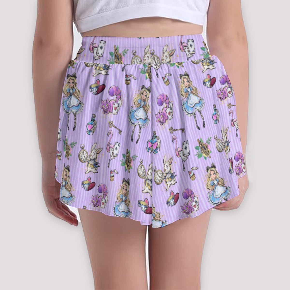 Whimsical Curious Adventure - Girls’ Flowy Pocket Shorts