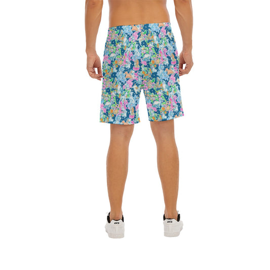 Tropical Paws & Petals - Beloved Dogs - Men’s Pocket Beach Shorts