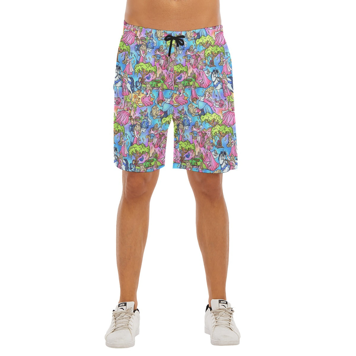 Dreaming Princess Storybook Scenes - Men’s Pocket Beach Shorts