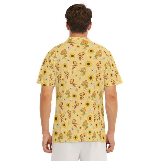 Cheerful Bee & Citrus Bird - Men's Polo Shirt