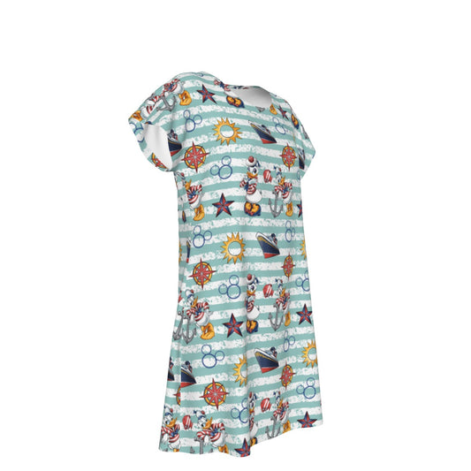 Sailor Duo on Deck - Women's T-Shirt Dress