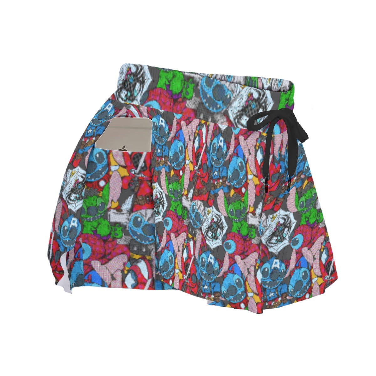 Superhero Stitch - Heroes Assembled - Women's Flowy Pocket Shorts