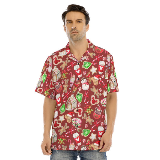 Christmas Snack Goals - Men's Hawaiian Button Up Shirt