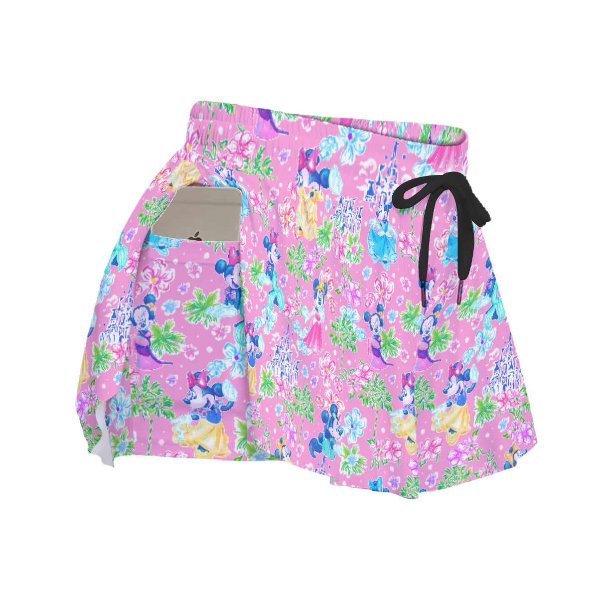Princess Palm Party - Women's Flowy Pocket Shorts