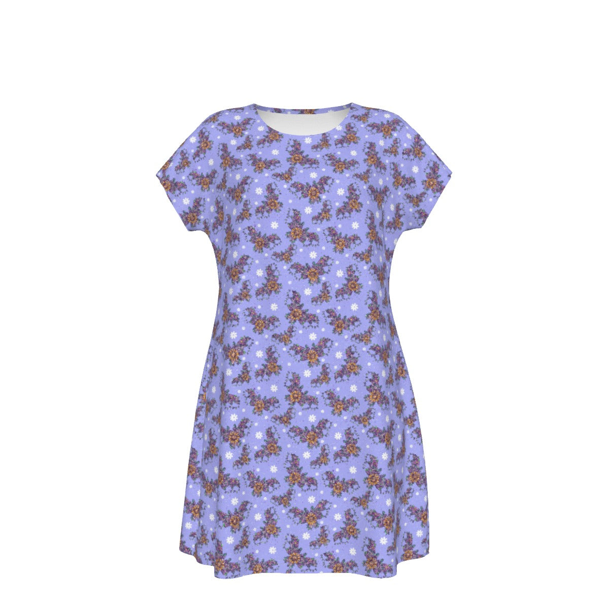 Blooming Bats - Women's T-Shirt Dress