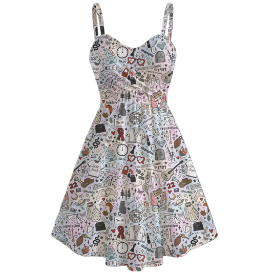Every Era Collage - Women's Sweetheart Cami Dress