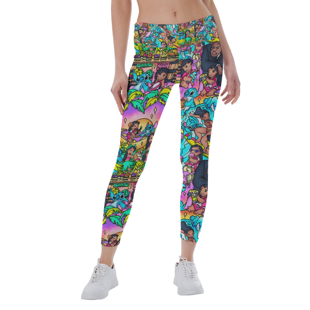 Ohana Island Storybook Scenes - Women's Yoga Leggings