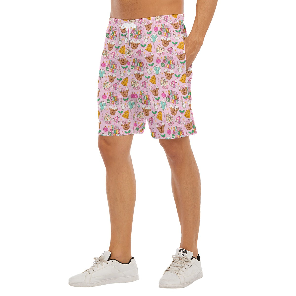 Tiny World Christmas Sugar Rush - Men’s Pocket Beach Shorts