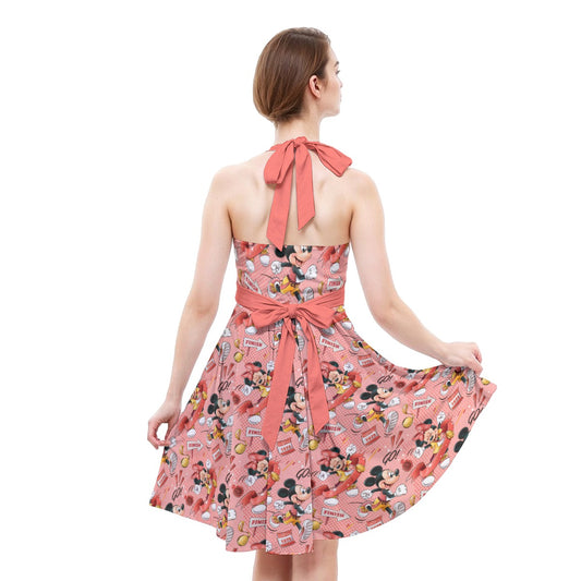 Power Couple Race Ready - Women's Halter Vintage Pocket Dress