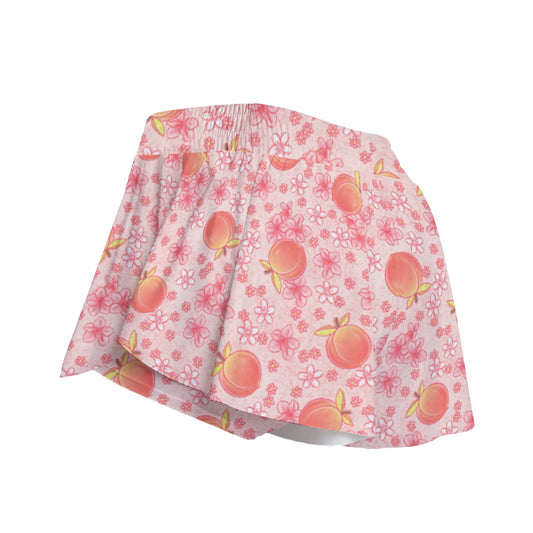 Summer Fruits - Peaches - Women's Flowy Pocket Shorts