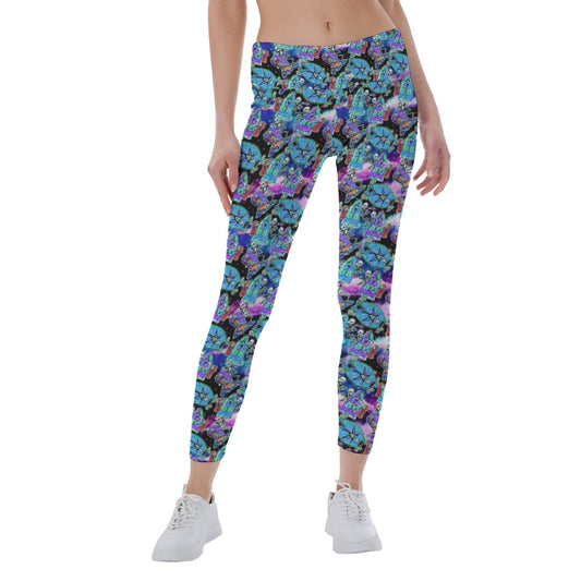 Jack & Sally Sketched - Women's Yoga Leggings