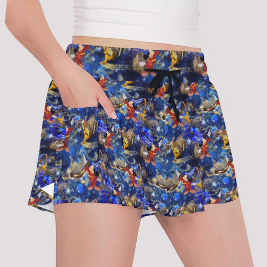 Enchanted Broom Magic - Girls’ Flowy Pocket Shorts