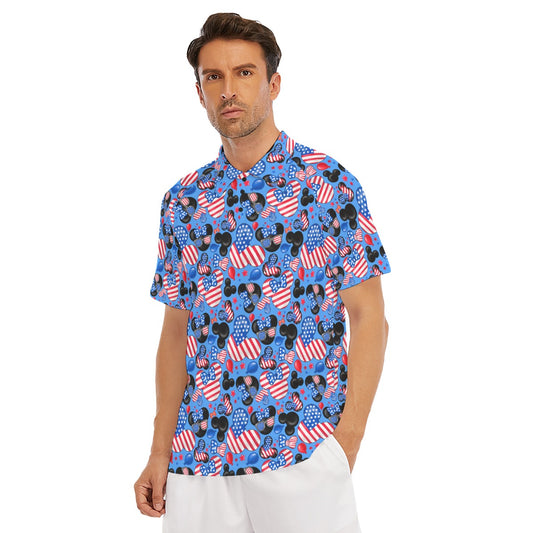 Mouse Fourth of July Celebration - Men's Polo Shirt