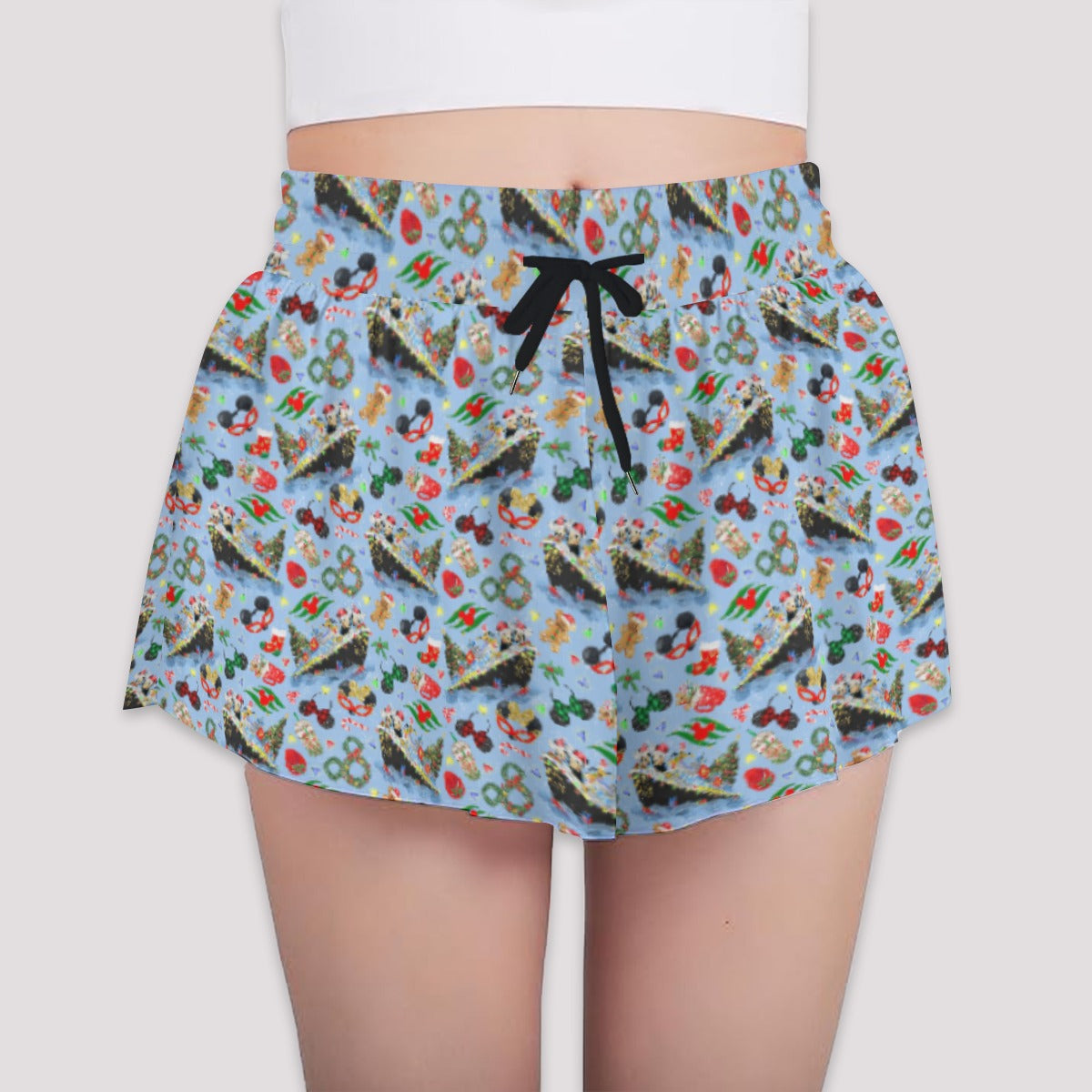 Very Merrytime Christmas Cruise - Girls’ Flowy Pocket Shorts