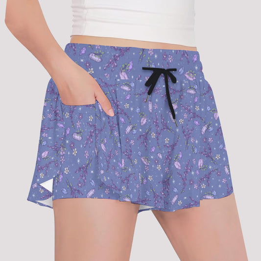 Lavender Vibes - Girls’ Flowy Pocket Shorts
