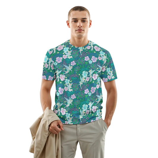 Pixie in Neon Blooms - Men's Short Sleeve T-Shirt