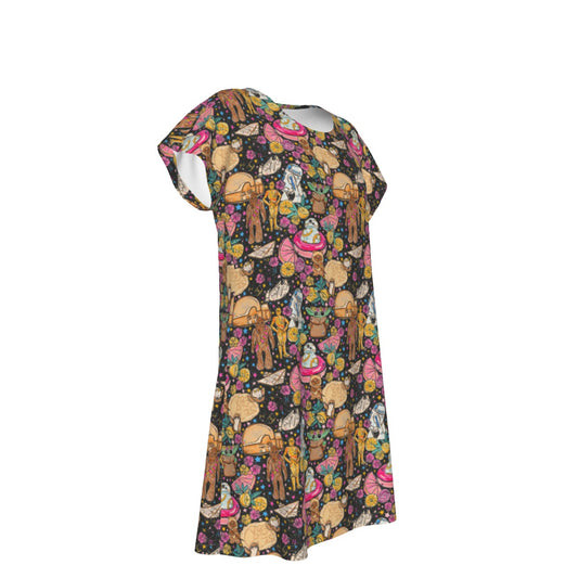 Tropical Space Squad - Women's T-Shirt Dress