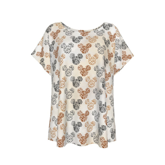 Safari Mouse Ears - Women’s Relaxed Fit Scoop Tee