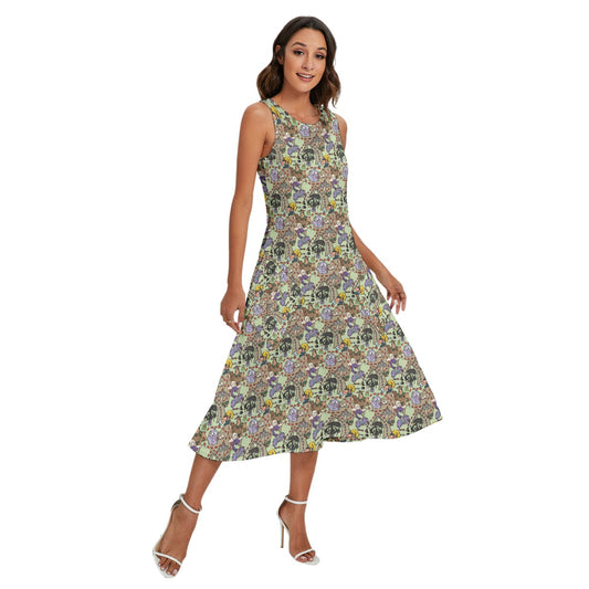 Emperor’s Chaotic Groove - Women’s Diagonal Pocket Midi Dress