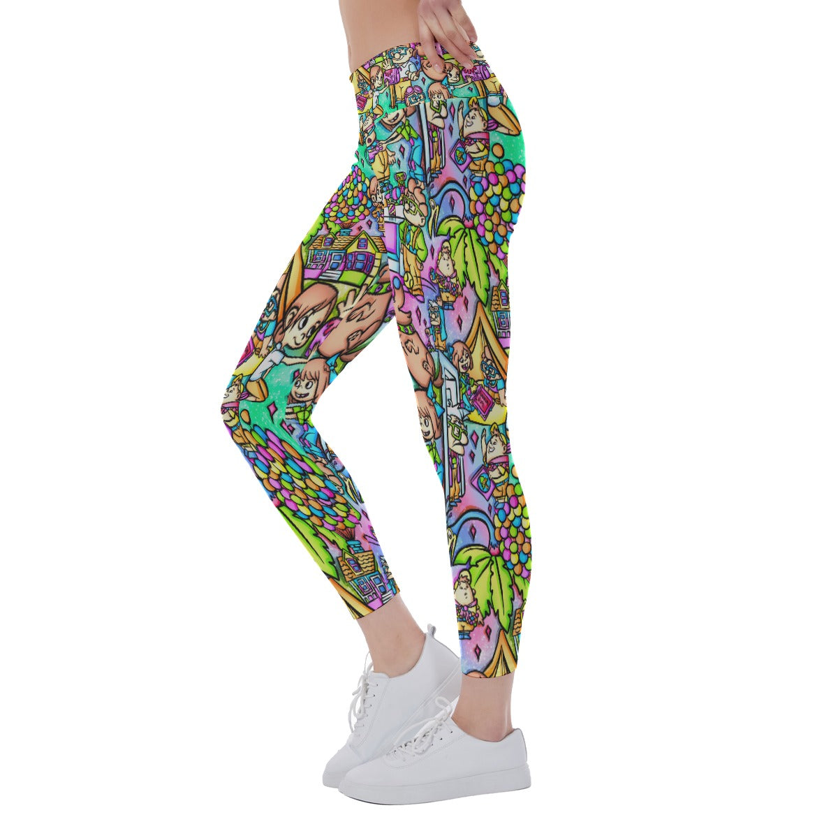 Balloon House Adventure Scenes - Women's Yoga Leggings