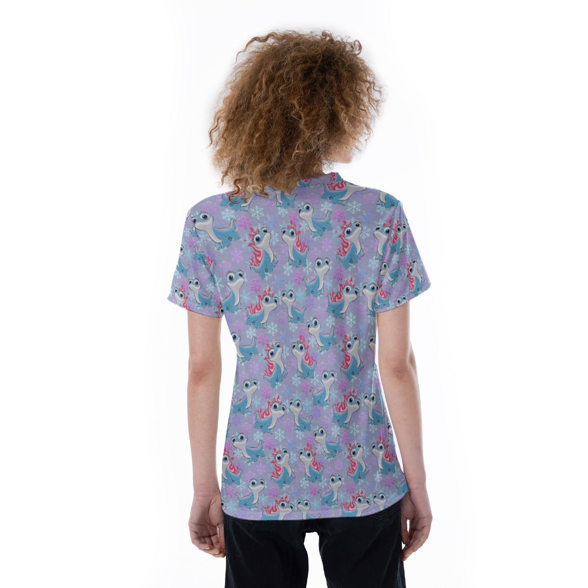 Bruni the Fire Spirit - Women's Short Sleeve V-Neck T-Shirt