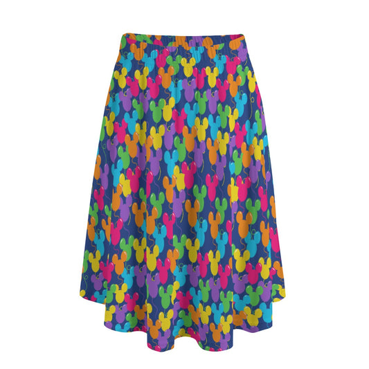 Bright Mouse Ear Balloons - Women’s Pocket Midi Skirt