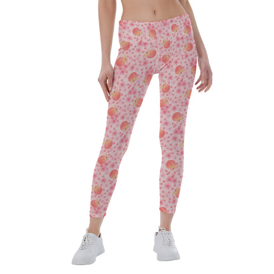 Summer Fruits - Peaches - Women's Yoga Leggings
