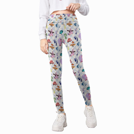 Blue Check Emotional Spectrum - Kid's Leggings
