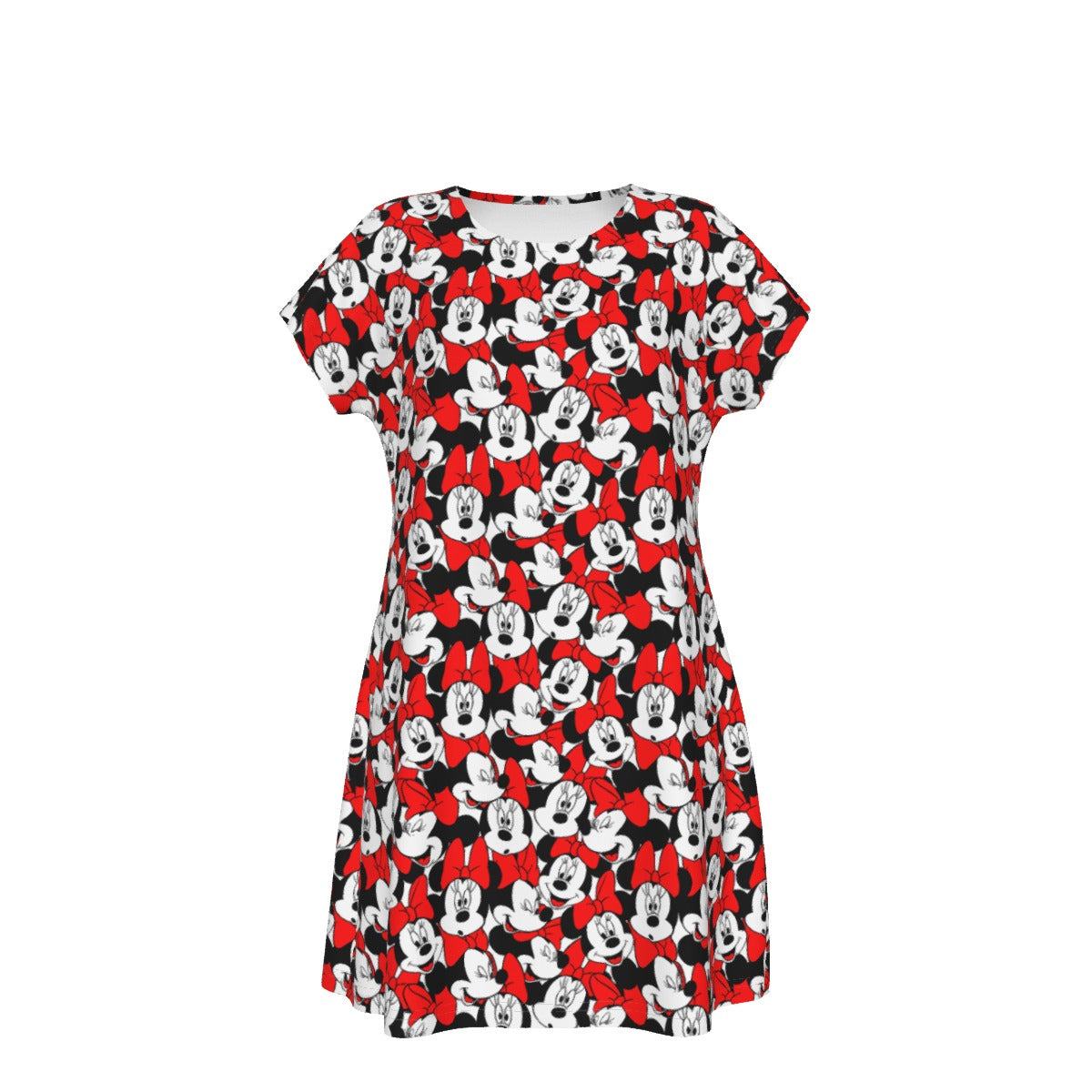Many Faces of Polka Dot Mouse - Women's T-Shirt Dress