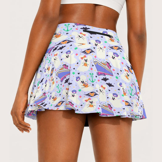 Spooky Sea Ghosts - Women’s Athletic Skater Skort with Pockets