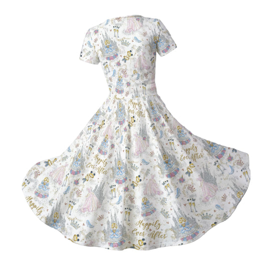 Happily Ever After Weddings - Women's V-Neck Ruched Midi Dress